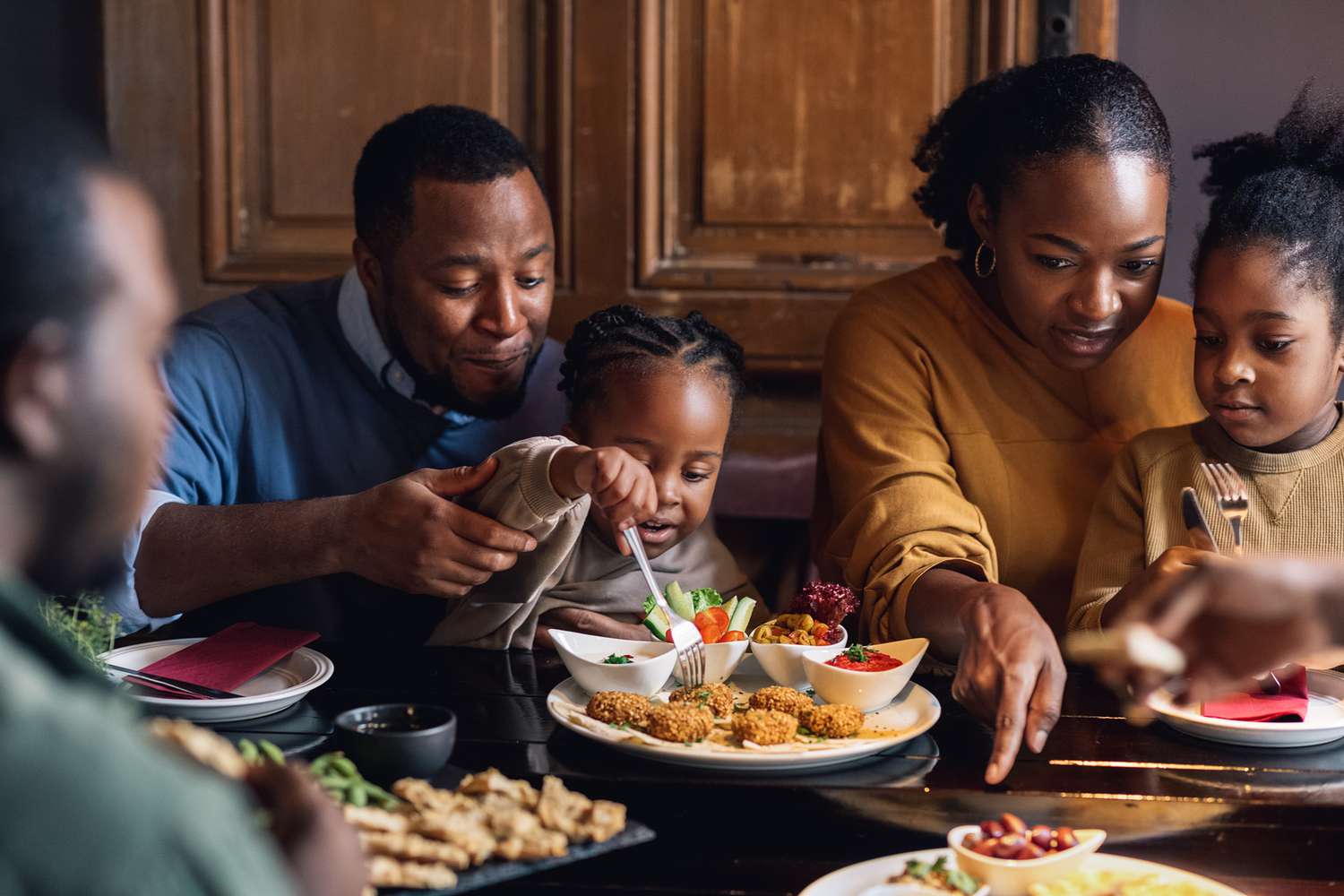 Family enjoying a meal